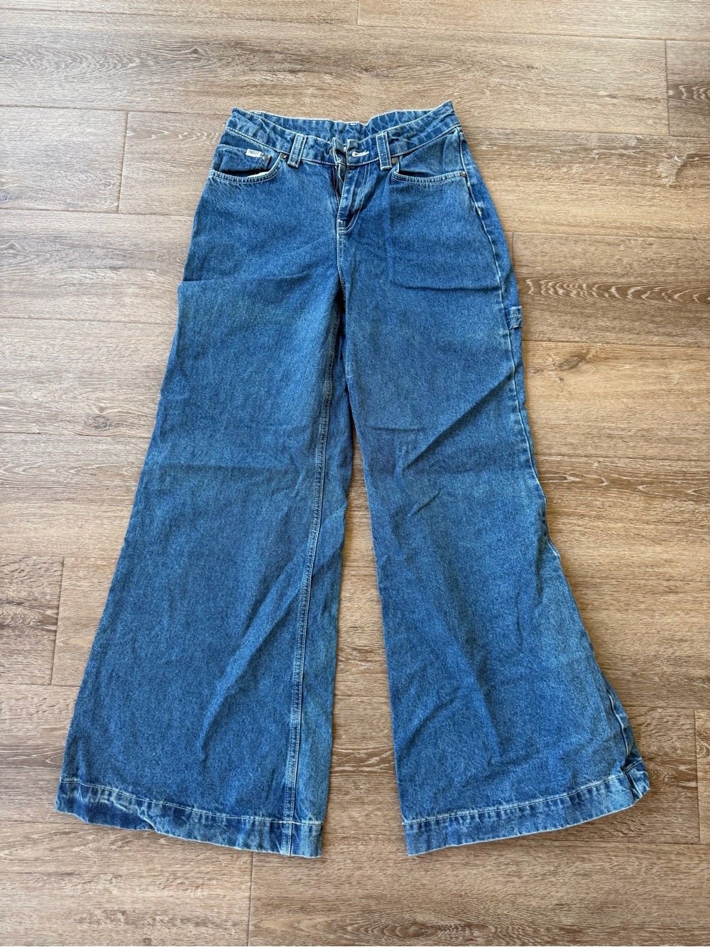 The Ragged Priest Wide-Leg Jeans — Blue Denim Flare